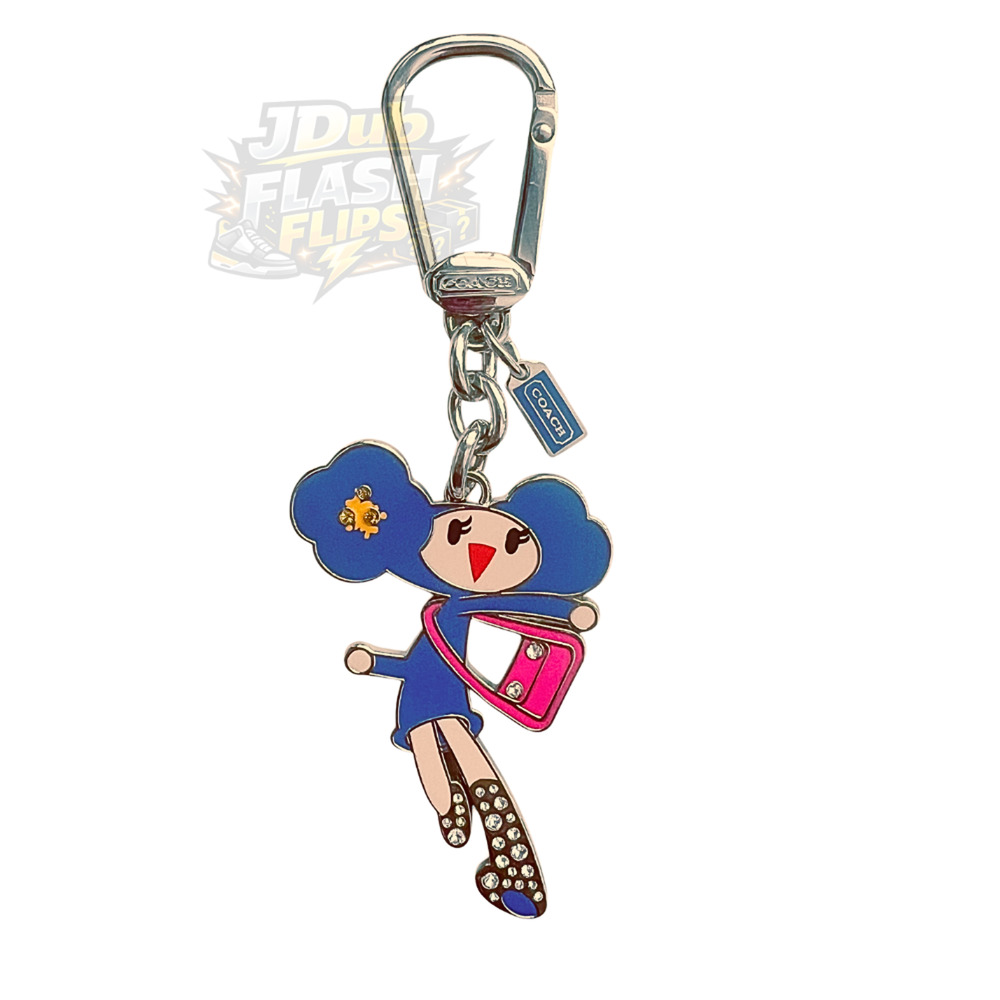 NWOT Coach Poppy Chan Blueberry Key Chain Fob Charm - Rare 2009 Japan